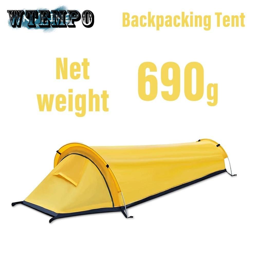 WTEMPO Camping Ultralight Tent 1 Person Car Travel Outdoor Tents Backpacking Waterproof Sleeping Bag For Tourism Cycling Equipment