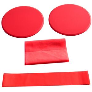 HOD Health&Home Kit d entraînement de Fitness rouge, avec disques coulissants, bande de résistance, sangle d étirement de Yoga en Latex, 3 pièces - Publicité