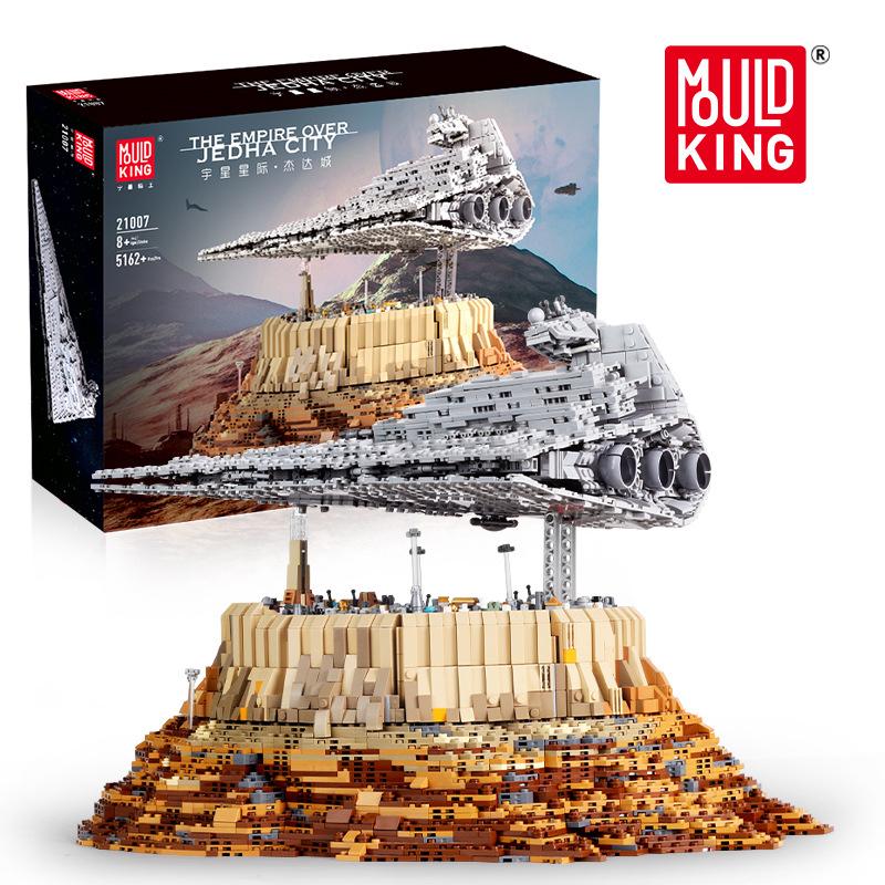 MOULD KING MOC Star Destroyer Croisière Starship L’Empire au-dessus de Jedha City Model Sets Building Block Brick Toys for Kids Cadeaux