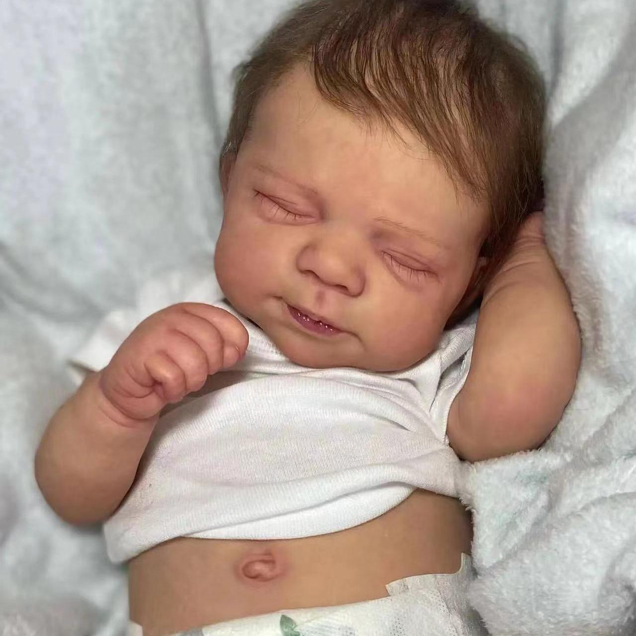NPK 19 pouces Baby Dol Reborn poupée de bain en silicone corps complet