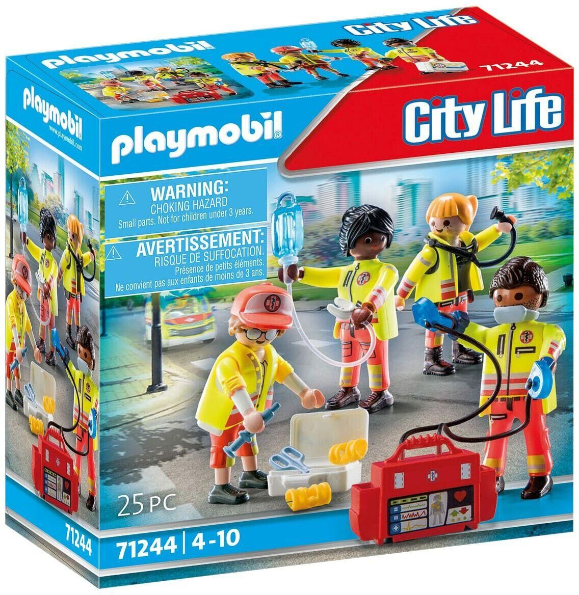 Playset Playmobil 71244 City Life Rescue Team 25 Pièces