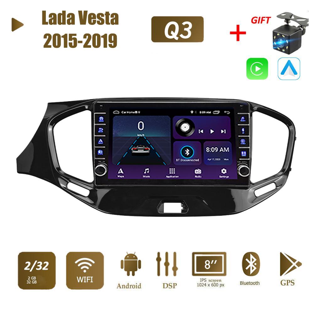 icreative 2 Din Android Car Stereo Radio For Lada Vesta 2015-2019 With Button Knob GPS Navigation Carplay Multimedia Video Player 2+32GB