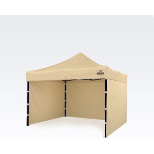 BRIMO Tonnelle 3x3m Gratuit : 3pc parois pleines, 8 sardines de tente et housse de protection + Garantie de 5 ans! beige