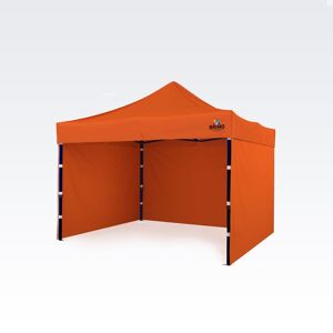 BRIMO Tonnelle 3x3m Gratuit : 3pc parois pleines, 8 sardines de tente et housse de protection + Garantie de 5 ans! orange