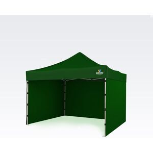 BRIMO Tonnelle de jardin 3x3m Gratuit : 3pc parois pleines, 8 sardines de tente et housse de protection + Garantie de 5 ans! vert