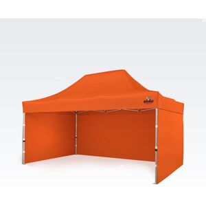 BRIMO Tonnelle pliant 3x4,5m Gratuit : 3pc parois pleines, 8 sardines de tente et housse de protection + Garantie de 5 ans! orange