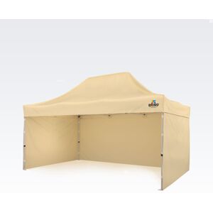 BRIMO Tente de jardin 3x4,5m Gratuit : 3pc parois pleines, 8 sardines de tente et housse de protection + Garantie de 5 ans! beige