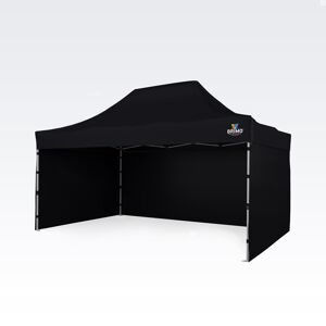 BRIMO Tente de jardin 3x4,5m Gratuit : 3pc parois pleines, 8 sardines de tente et housse de protection + Garantie de 5 ans! noir