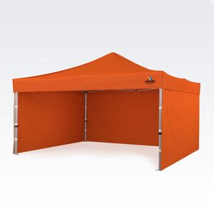 BRIMO Tente Promo 4x4m Gratuit : 3pc parois pleines, 8 sardines de tente et housse de protection + Garantie de 5 ans! orange