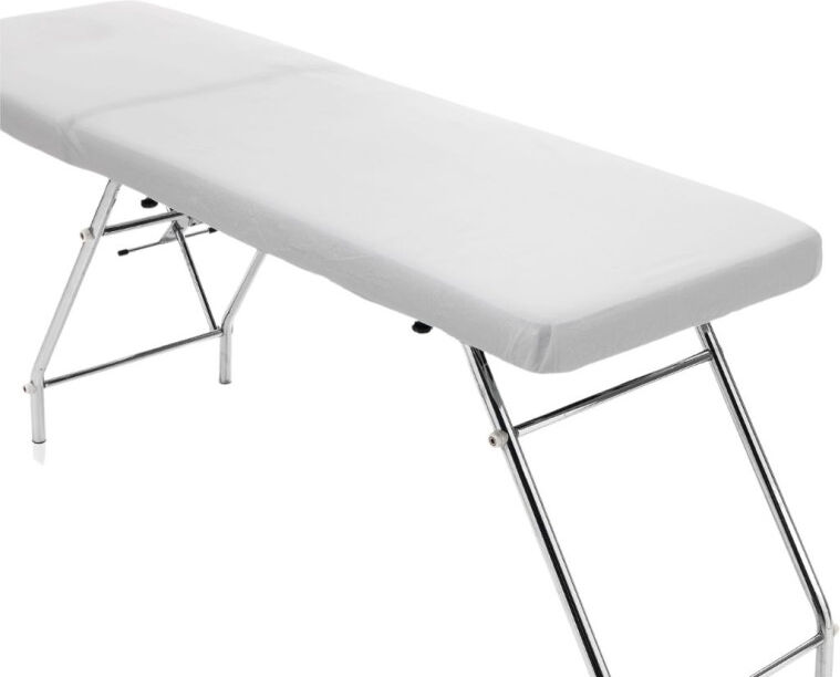 Beauty Coiffure Housse de table en non tissé polypropylène imperméable avec élastique 93x210cm