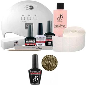 Beauty Nails Pack Beauty Nails + Lampe 48 watts Wonderlack Extrême Beautynails Heavy Glitter Gold