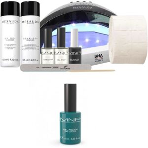 Mesauda Milano Kit complet vernis semi permanent MNP Gel Polish n°45 Petrol 10ML