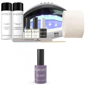 Mesauda Milano Kit complet vernis semi permanent MNP Gel Polish n°123 Rosewood 10ML