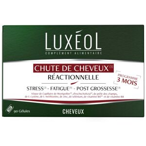 Luxéol Compléments alimentaires chute de cheveux réactionnelle cure 3 mois Luxéol 90 gélules