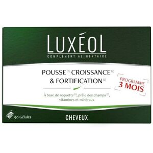 Luxéol Compléments alimentaires pousse, croissance et fortification cheveux cure 3 mois Luxéol 90 gélules