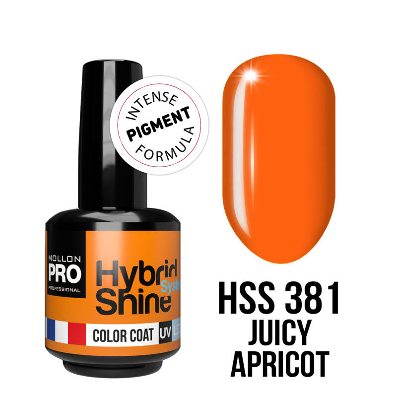 Mollon Pro Vernis semi-permanent Hybrid Shine 8ml n°381 Juicy Apricot Mollon