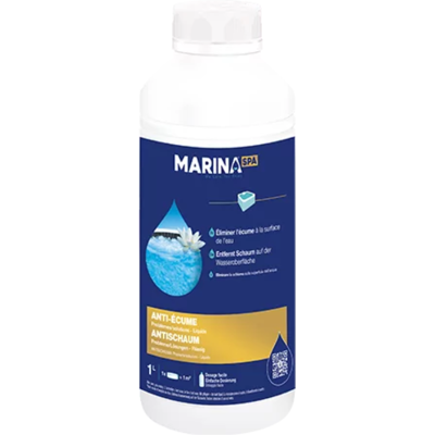 Traitement Anti Mousse Marina - Éliminateur de Mousse pour Piscines et Spas - Publicité Traitement Anti Mousse Marina - Éliminateur de Mousse pour Piscines et Spas - Publicité