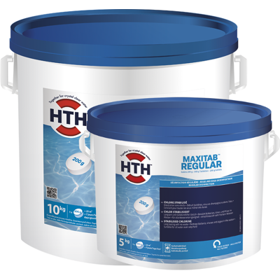 Tablettes de Chlore Stabilisé hth MAXITAB - 200g/500g - Blanc - Publicité Tablettes de Chlore Stabilisé hth MAXITAB - 200g/500g - Blanc - Publicité
