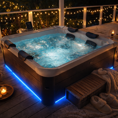 Spa MSPA Oslo Aero Plus 2026 180x180 cm - WiFi - spa 6 places semi-rigide - Publicité Spa MSPA Oslo Aero Plus 2026 180x180 cm - WiFi - spa 6 places semi-rigide - Publicité