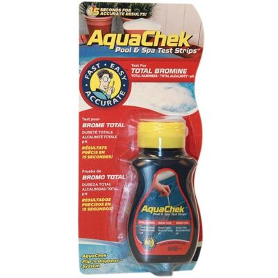 AquaChek 521252A Test de brome total 4-en-1 - 50 bandelettes - Publicité AquaChek 521252A Test de brome total 4-en-1 - 50 bandelettes - Publicité