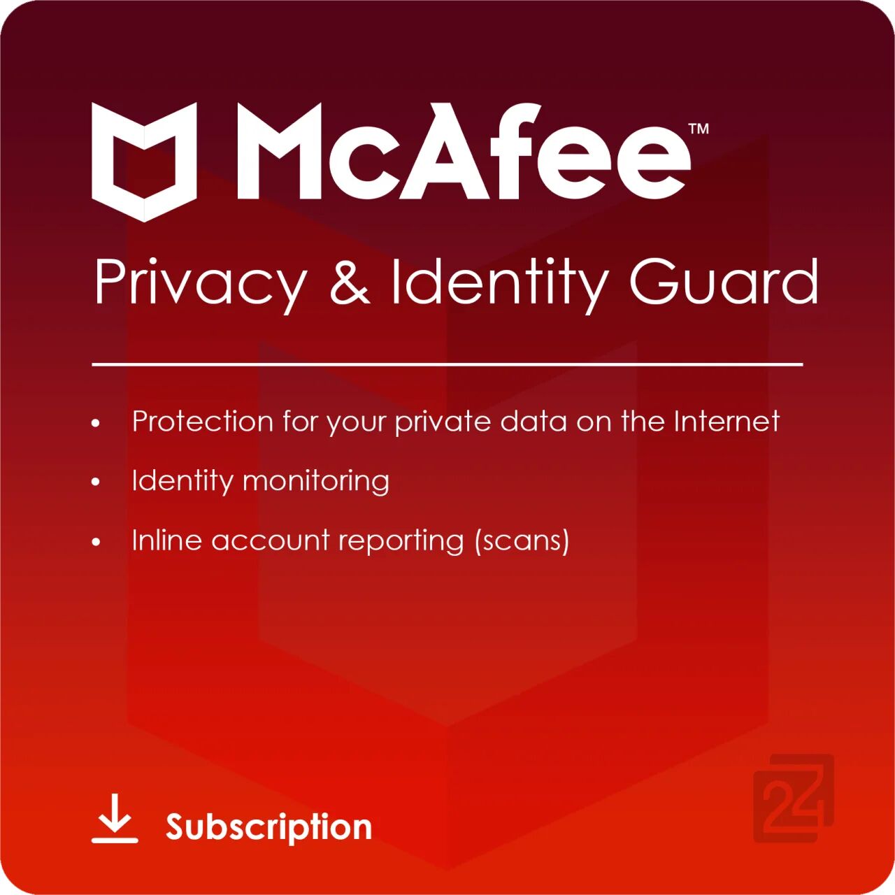 McAfee Privacy & Identity Guard 1 Dispositif / 1 An