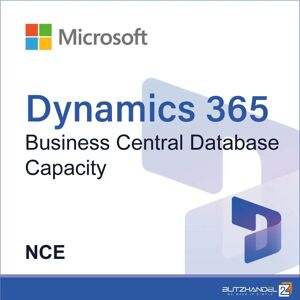 Microsoft Dynamics 365 Business Central Database Capacity NCE