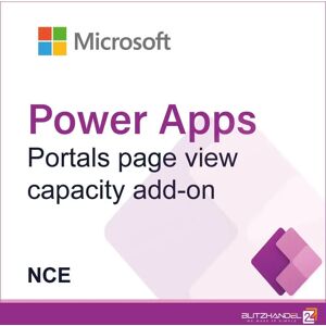 Microsoft Power Apps Portals page view capacity add-on NCE