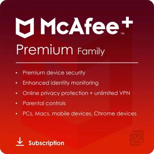 McAfee+ Premium Family Nombre Illimite d'Appareils / 1 An