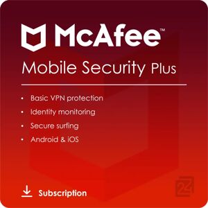 McAfee Mobile Security Plus VPN Unlimited Device 1 Years Nombre Illimite d'Appareils / 1 An