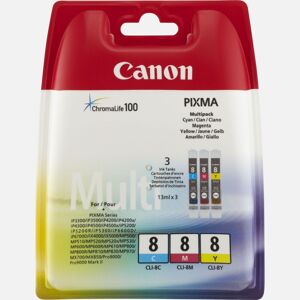 Canon Multipack de cartouches d'encre couleur Canon CLI-8 C/M/Y - Publicité