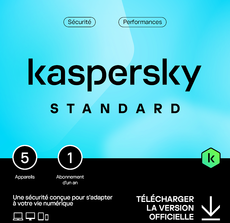 Kaspersky Standard 2024 - 5 appareils - Abonnement 1 an