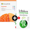 Pack Microsoft 365 Personnel - Renouvellement 1 an + Le Robert Correcteur - 1 poste - Licence perpétuelle