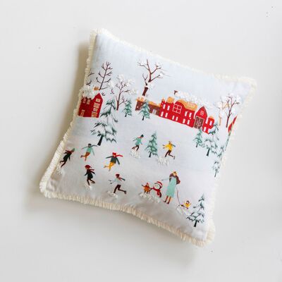 Françoise Saget Housse de coussin + coussin Ambiance feutrée Multicolore - Publicité Françoise Saget Housse de coussin + coussin Ambiance feutrée Multicolore - Publicité