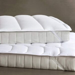Françoise Saget Surmatelas Qualigel allergo pure Blanc Coton/Polyester - Publicité Françoise Saget Surmatelas Qualigel allergo pure Blanc Coton/Polyester - Publicité