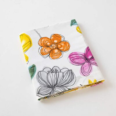 Françoise Saget Drap Carnet de fleurs Multicolore Coton - Publicité Françoise Saget Drap Carnet de fleurs Multicolore Coton - Publicité