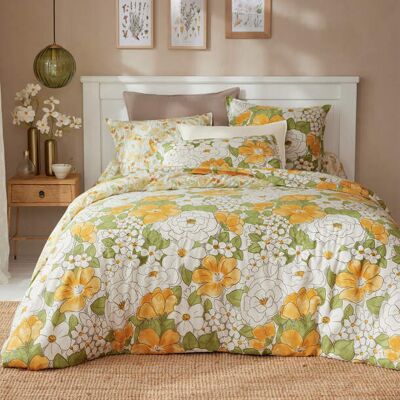 Françoise Saget Housse de couette Gentiane et camomille Jaune/Vert Flanelle de Coton - Publicité Françoise Saget Housse de couette Gentiane et camomille Jaune/Vert Flanelle de Coton - Publicité