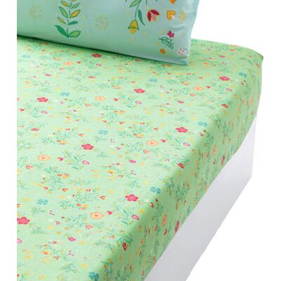 Françoise Saget Drap housse Mon vœu enchanté Vert Coton - Publicité Françoise Saget Drap housse Mon vœu enchanté Vert Coton - Publicité
