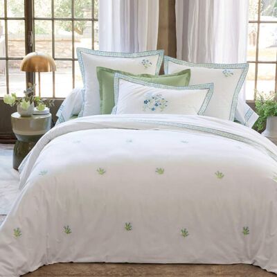 Françoise Saget Housse de couette Poème floral Blanc Coton - Publicité Françoise Saget Housse de couette Poème floral Blanc Coton - Publicité
