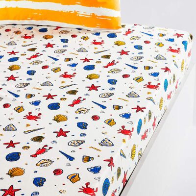 Françoise Saget Drap-housse Saint Malito Multicolore Coton - Publicité Françoise Saget Drap-housse Saint Malito Multicolore Coton - Publicité