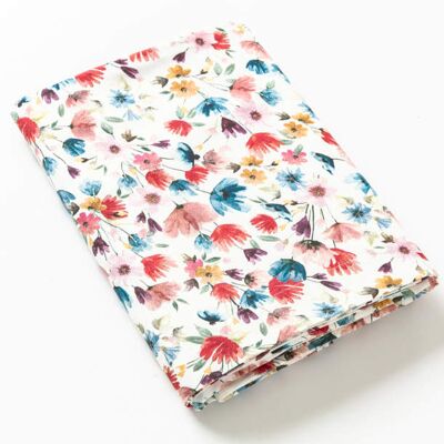 Françoise Saget Drap Tutti fiori Blanc Coton - Publicité Françoise Saget Drap Tutti fiori Blanc Coton - Publicité