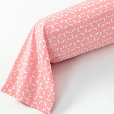 Françoise Saget Taie de traversin Un été à Hokkaido Rose Coton - Publicité Françoise Saget Taie de traversin Un été à Hokkaido Rose Coton - Publicité