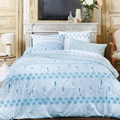 Françoise Saget Housse de couette Voyage au pays des rêves Bleu Coton - Publicité Françoise Saget Housse de couette Voyage au pays des rêves Bleu Coton - Publicité