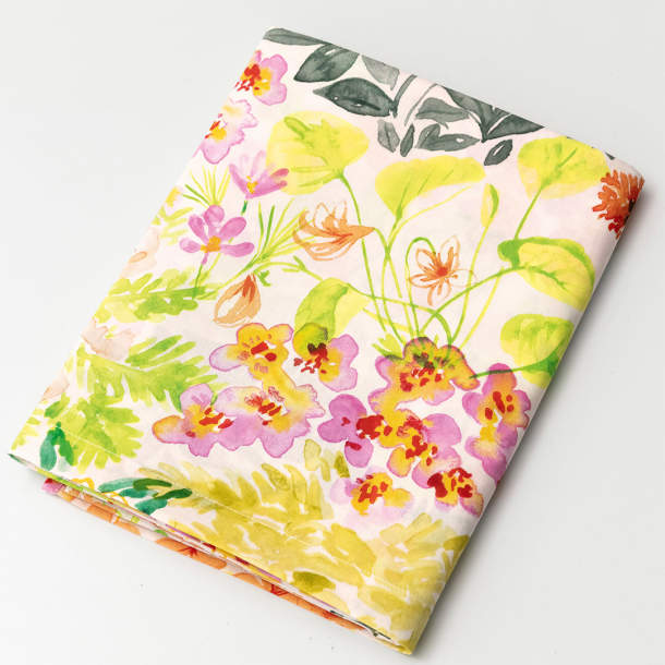 Françoise Saget Drap Joli bouquet Multicolore Coton