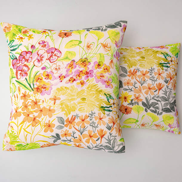 Françoise Saget Taie d'oreiller Joli bouquet Multicolore Coton