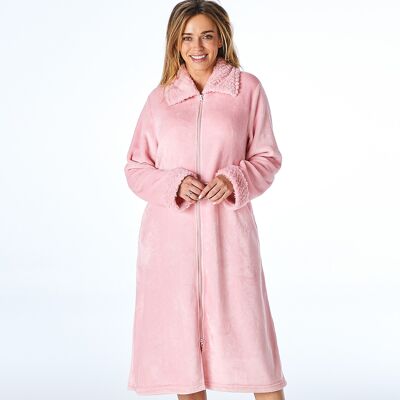 Françoise Saget Robe de chambre Douce envolée nocturne Rose Polaire - Publicité Françoise Saget Robe de chambre Douce envolée nocturne Rose Polaire - Publicité