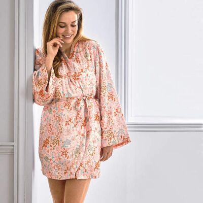Françoise Saget Robe de chambre Douceur matinale Rose Polaire - Publicité Françoise Saget Robe de chambre Douceur matinale Rose Polaire - Publicité