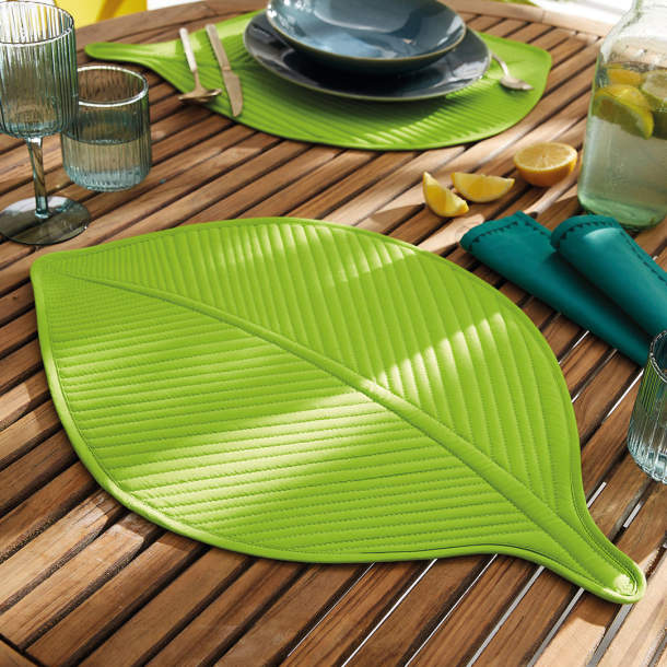Françoise Saget 2 sets de table Plaisir vitaminé Vert agrume Synthétique
