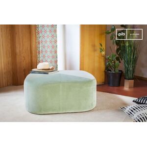 PIB Grand pouf en velours vert Skagen