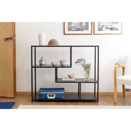 PIB Console scandinave métallique noire Duvignac