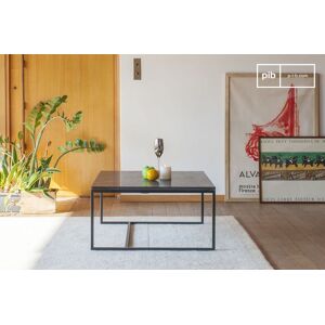 PIB Table basse en marbre noir Avedore